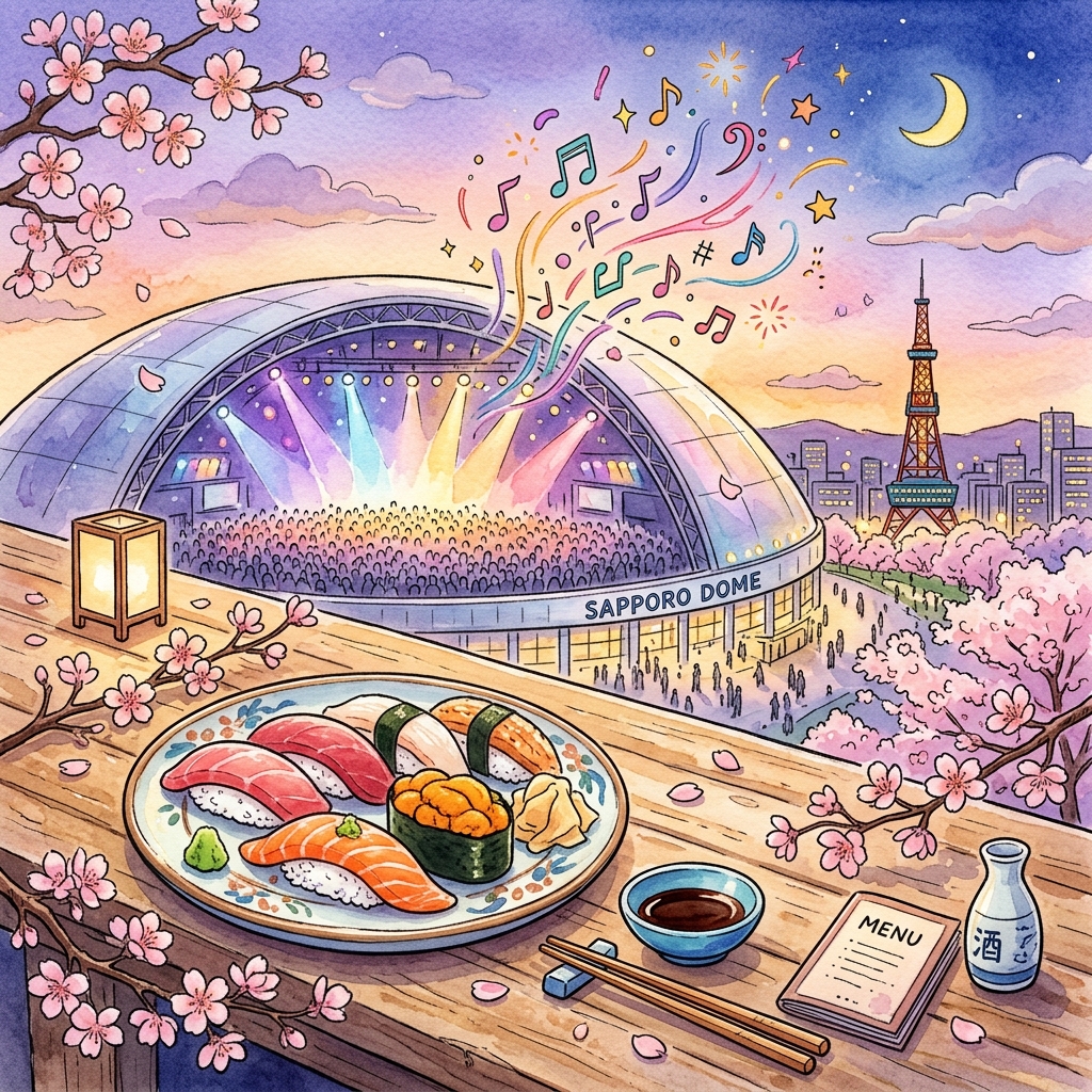 Day1: フェスと寿司のイラスト